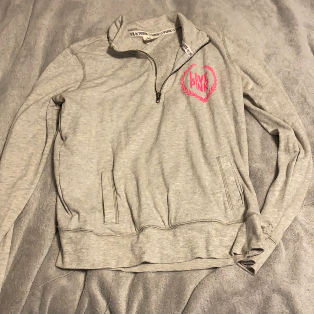 Quarter zip Victoria secret pink sweater